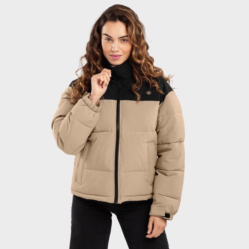 Heren en Dames waterbestendig puffer jack dames Clive-W SIROKO Beige