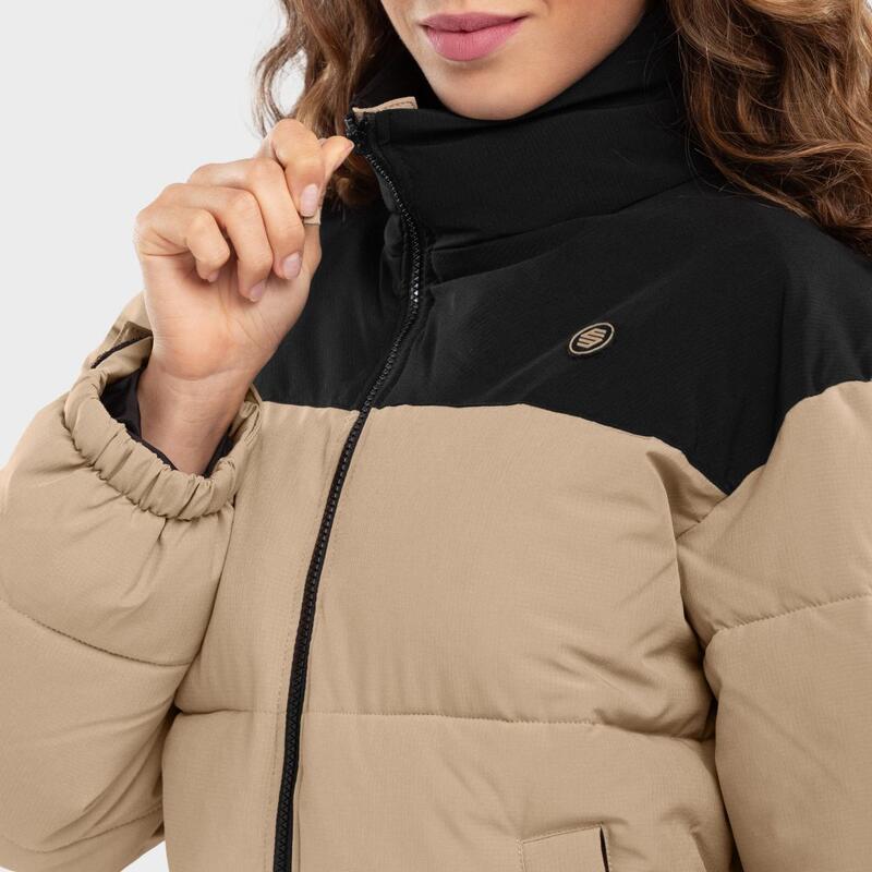 Heren en Dames waterbestendig puffer jack dames Clive-W SIROKO Beige