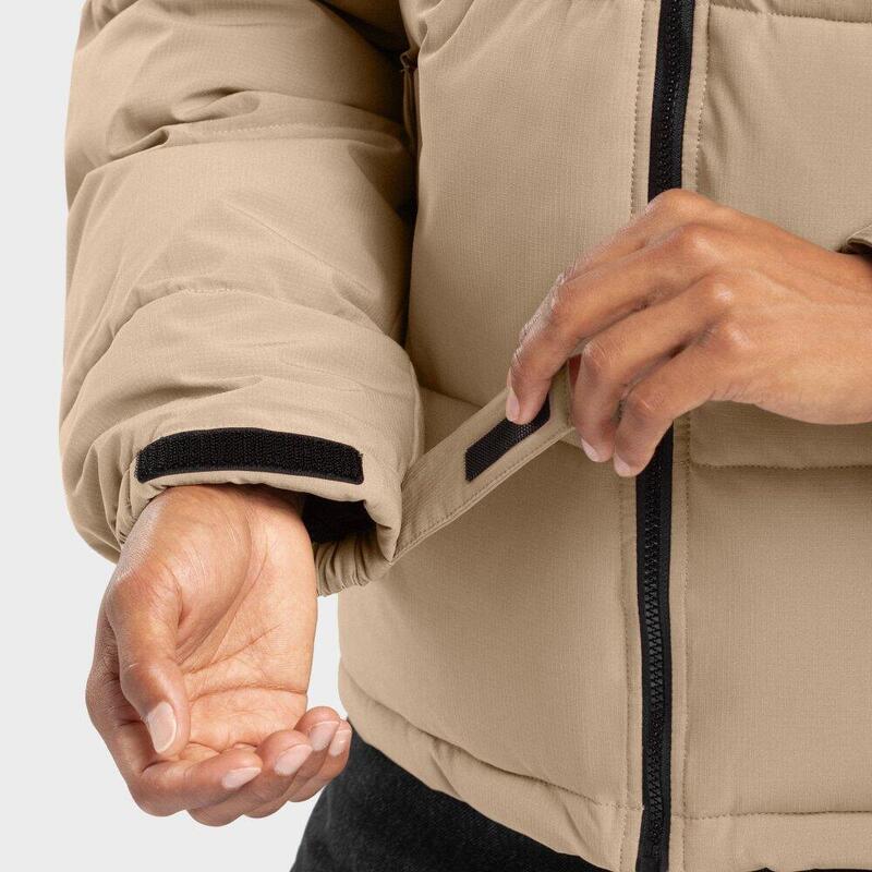 Heren waterbestendig puffer jack Clive SIROKO Beige