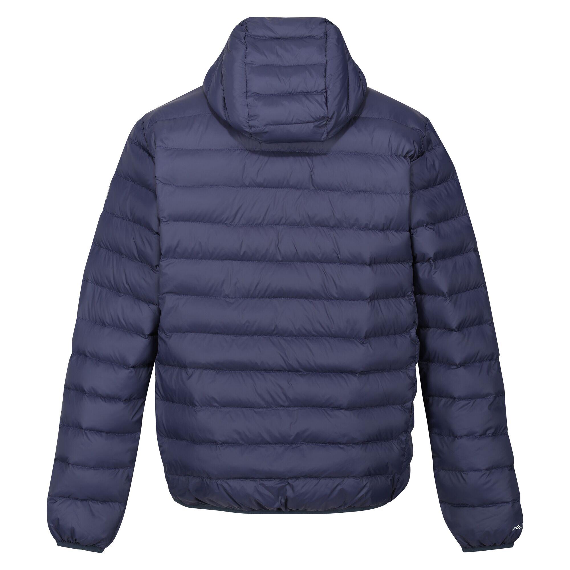 Mens Baffled Hooded Jacket (Navy) 2/5