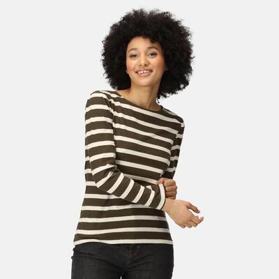 Federica gestreept wandelshirt voor dames