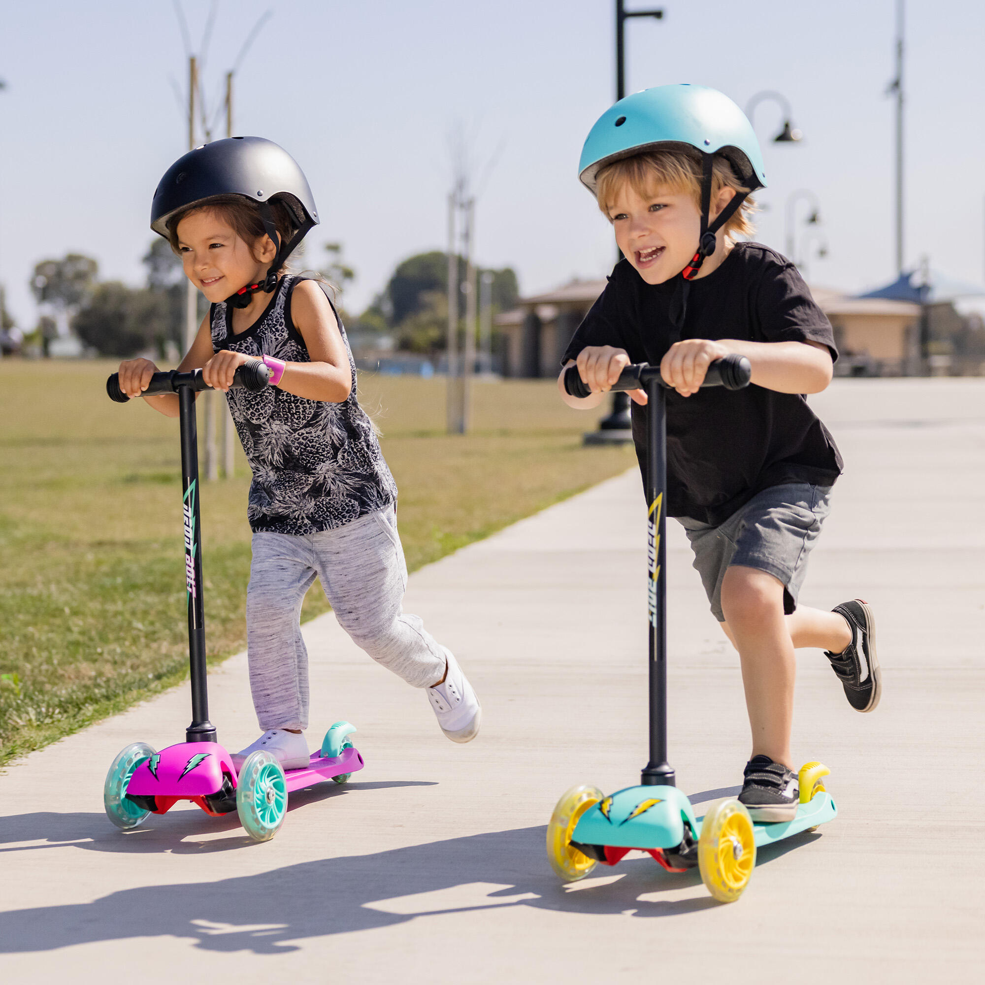 NEON BOLT YVOLUTION ROSA TRÊS RODAS SCOOTER INFANTIL 6/7