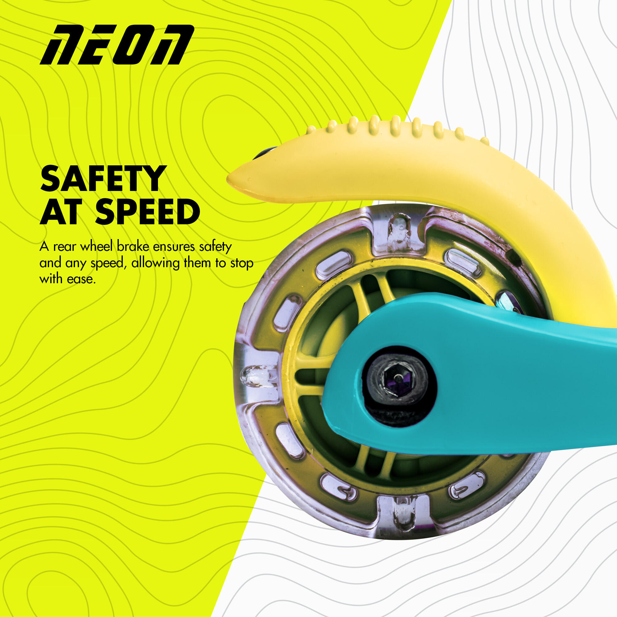 PATINETE TRES RUEDAS PARA NIÑOS NEON BOLT YVOLUTION VERDE 3/7