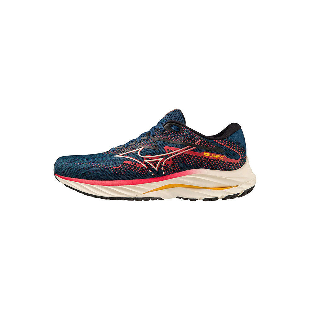 Wave Rider 27 Men Road Running Shoes Navy Red Decathlon