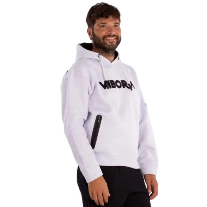 Camisola com Capuz Homem Pádel VIBOR-A YARARA. Branco