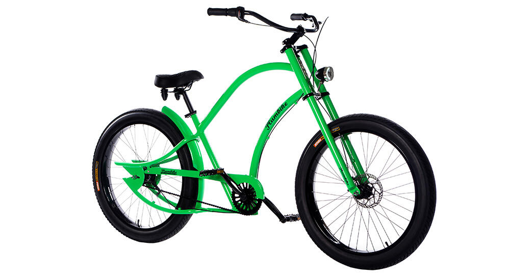 Rower miejski męski Grand Chopper Exotic Green 7B z hamulcem tarczowym