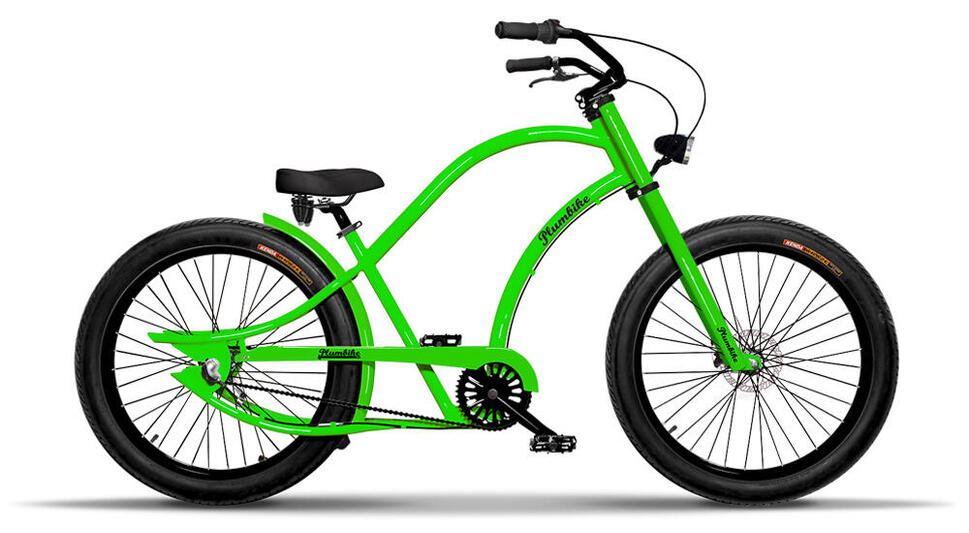 Rower miejski męski Grand Chopper Exotic Green 7B z hamulcem tarczowym