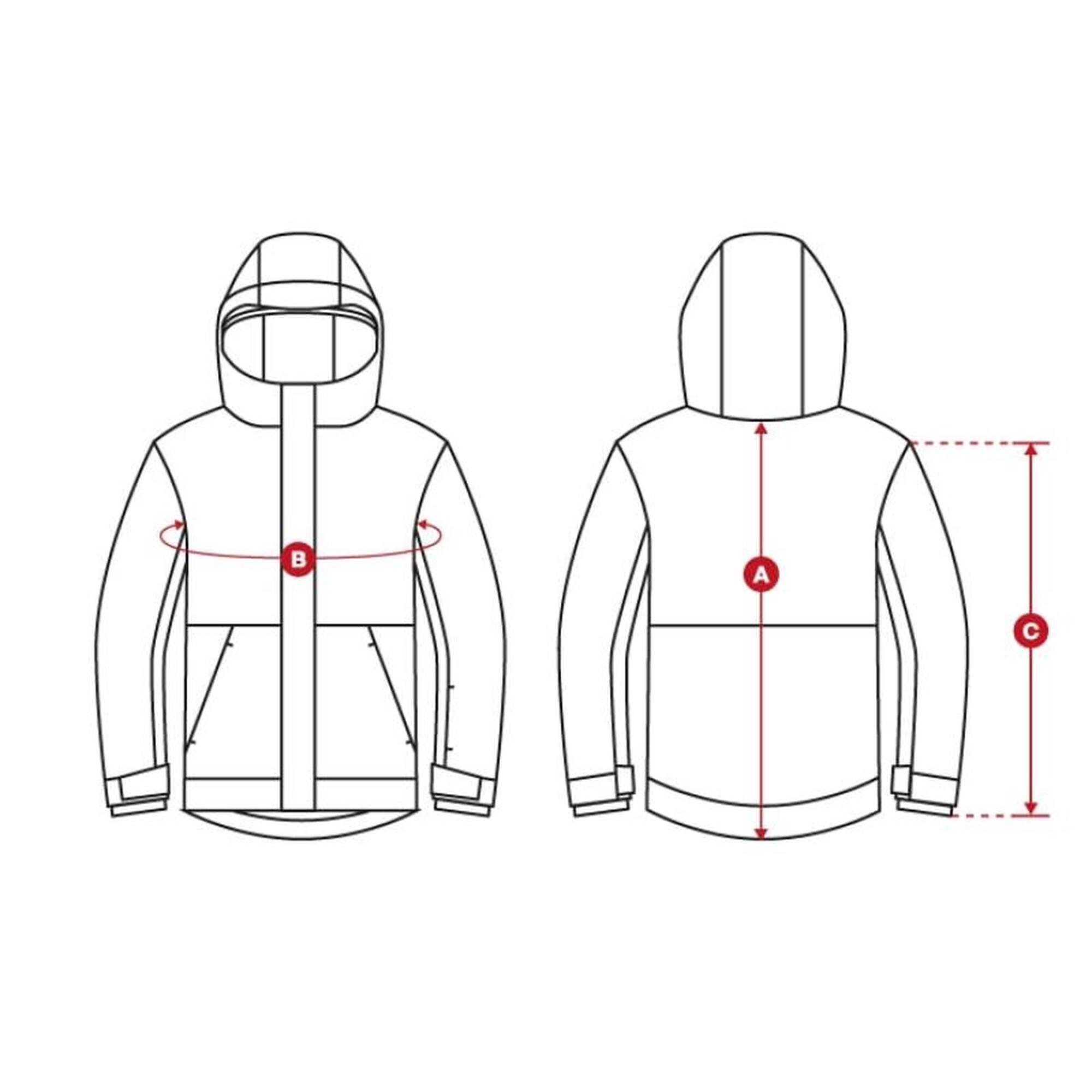 Chaqueta para snowboard/esquí niño esquí y nieve Niños y Niñas Vista Negro