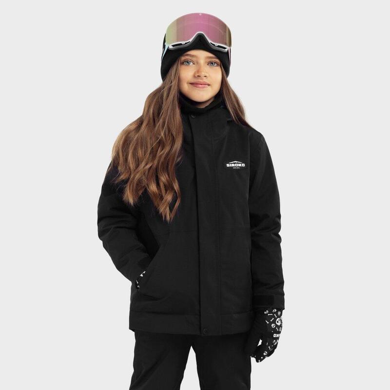 Casaco de snowboard para rapariga Desportos de inverno Crianças Rebel-G Preto