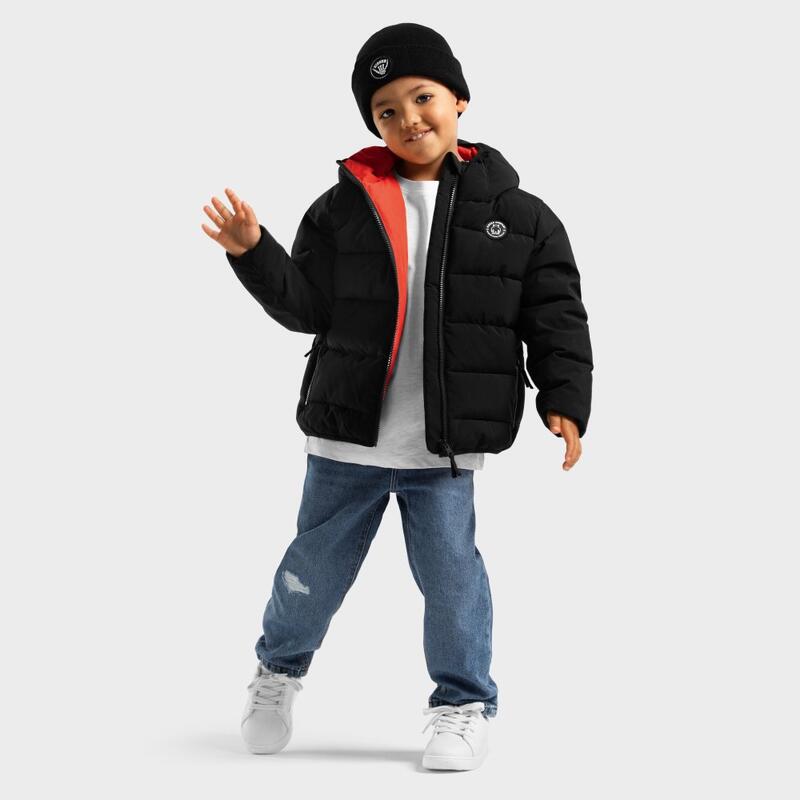 Chaqueta acolchada resistente al agua niño lifestyle Niños y Niñas Trend Negr