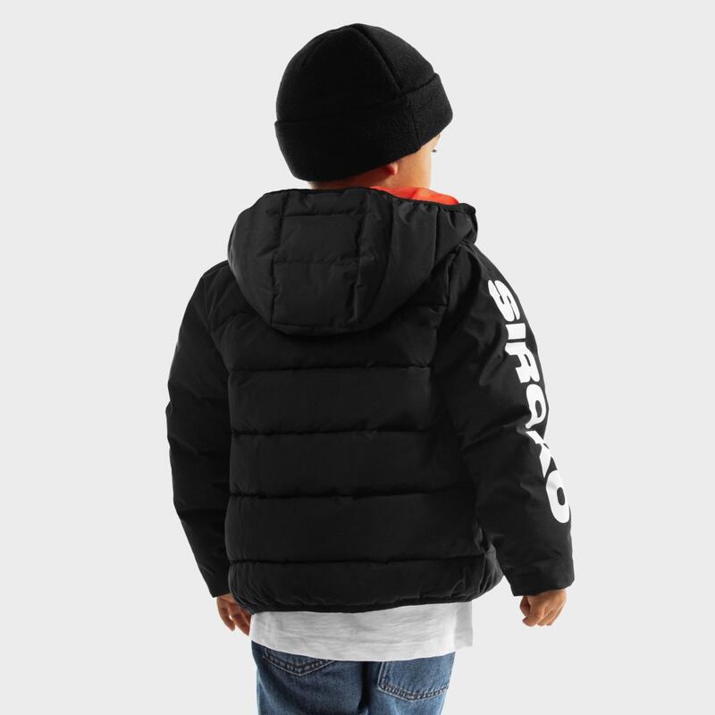 Kinder Lifestyle Wasserfeste Steppjacke für Jungen Trend SIROKO Schwarz