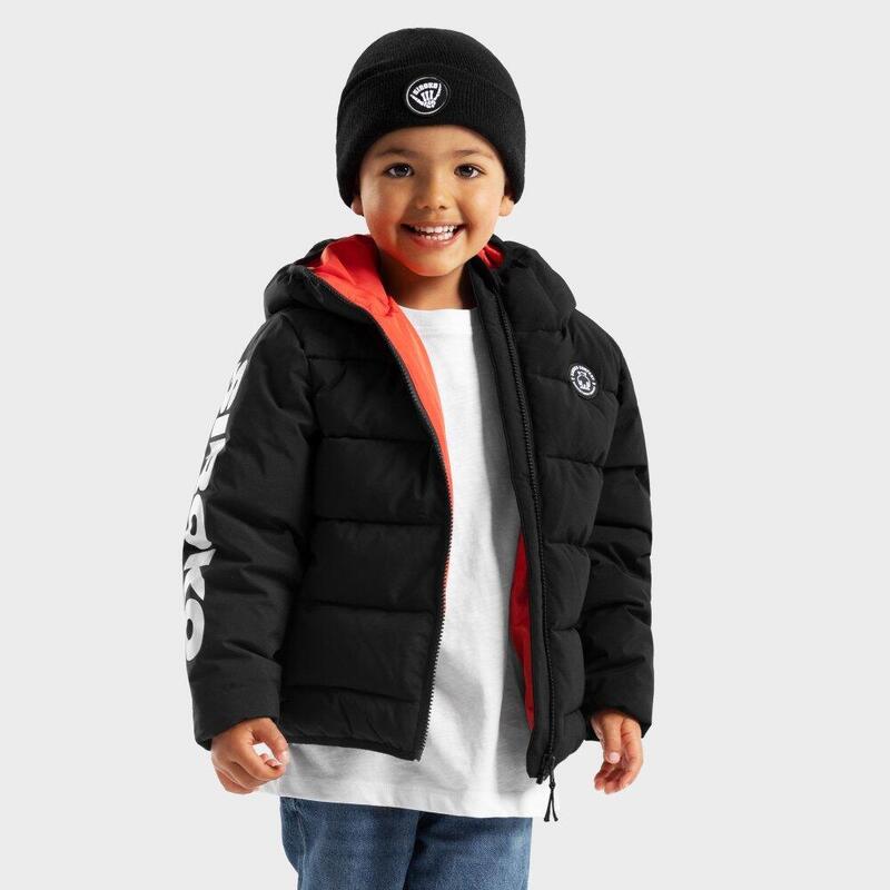 Chaqueta acolchada resistente al agua niño lifestyle Niños y Niñas Trend Negr