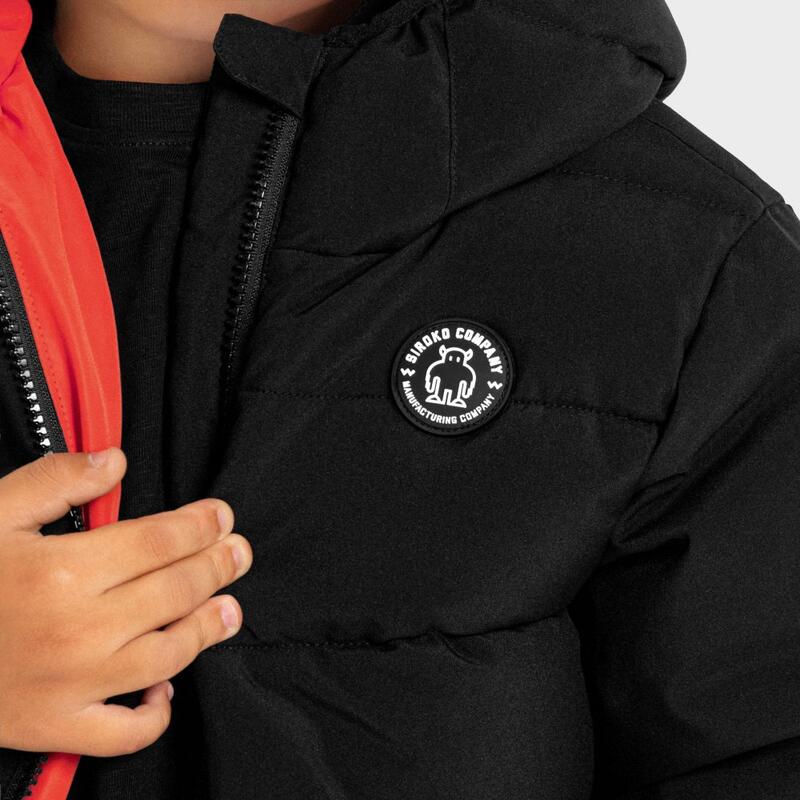 Kinder Lifestyle Wasserfeste Steppjacke für Jungen Trend SIROKO Schwarz