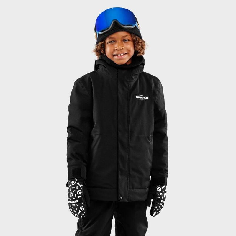Giacca da snowboard da bambino Sport invernali Bambini e bambine Rebel Nero