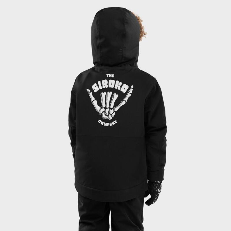 Veste snowboard garçon Sports d'hiver Enfants Rebel Noir