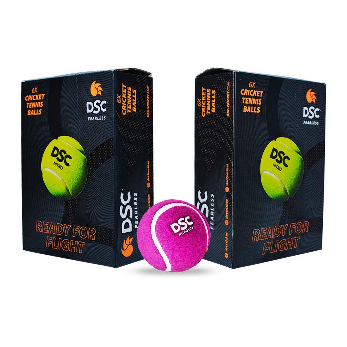 Nitro Heavy Tennis-Cricket-Ball (12er-Pack) Leder | für Übungsspiele, Training 5/5