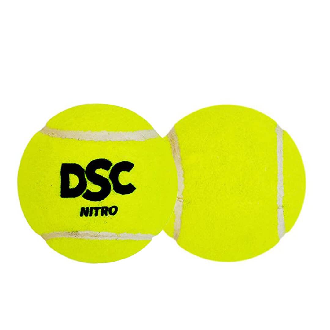 DSC Nitro Cricket-Trainingsbälle, 6er-Pack, Gelb, wetterfest, Außenfilz 4/5
