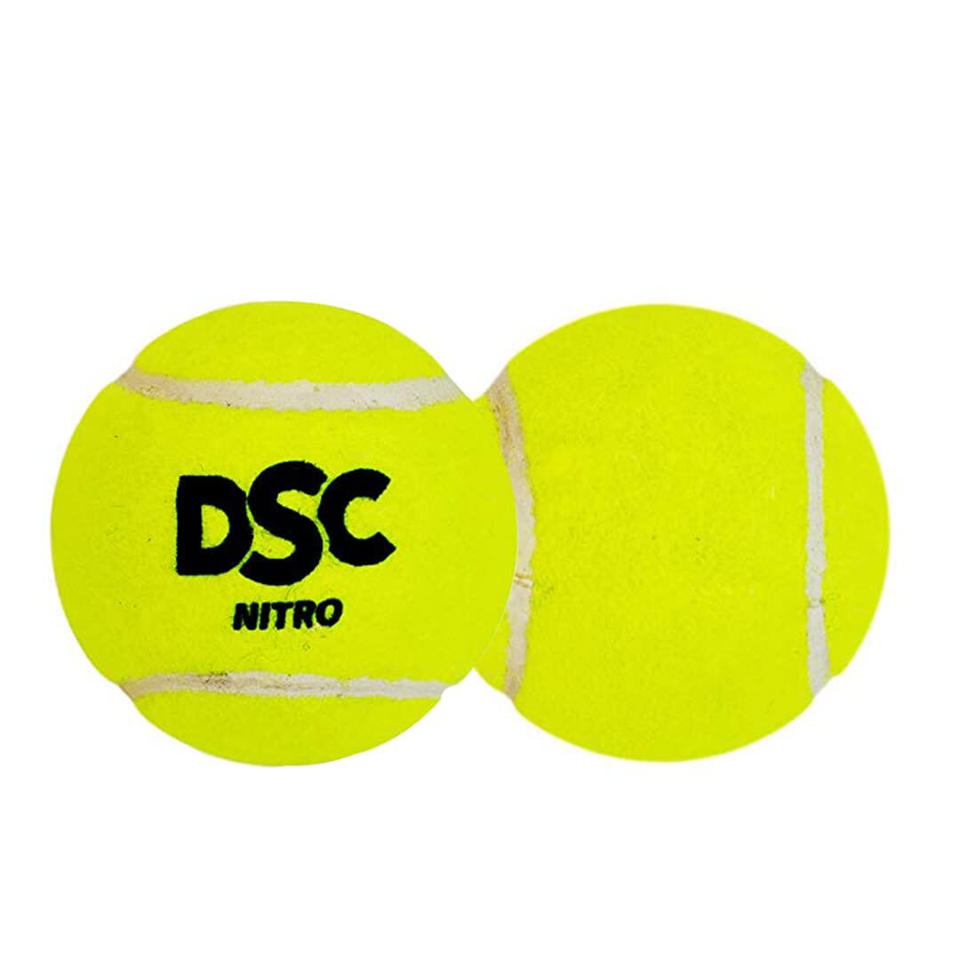 DSC Nitro Heavy Tennis Cricket Ball ,Pack of 12 4/5