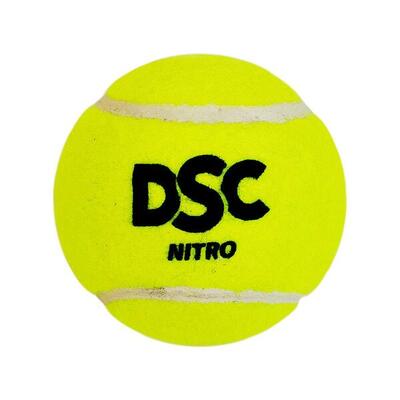 DSC Nitro Cricket-Trainingsbälle, 6er-Pack, Gelb, wetterfest, Außenfilz