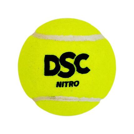 DSC Nitro Cricket-Trainingsbälle, 6er-Pack, Gelb, wetterfest, Außenfilz