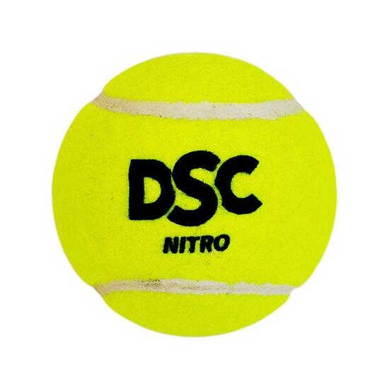 DSC Nitro Cricket-Trainingsbälle, 6er-Pack, Gelb, wetterfest, Außenfilz