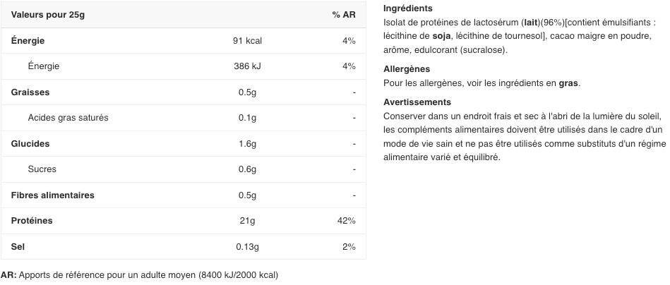 Whey isolate - Impact Whey Isolate - Chocolat Onctueux 1000g 2/3