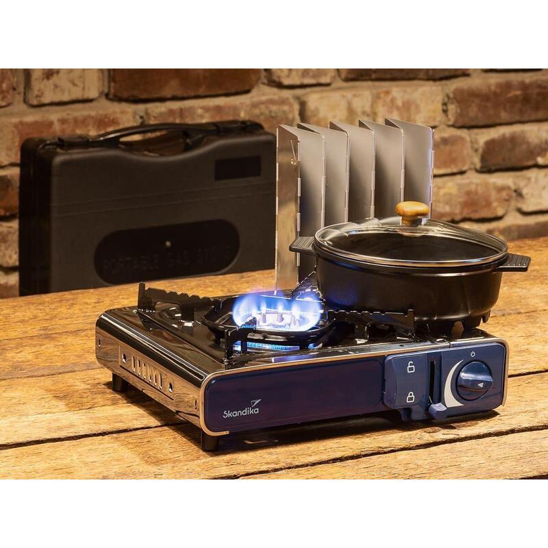 Cocina portátil a gas con un hornillo, mini cocina de camping