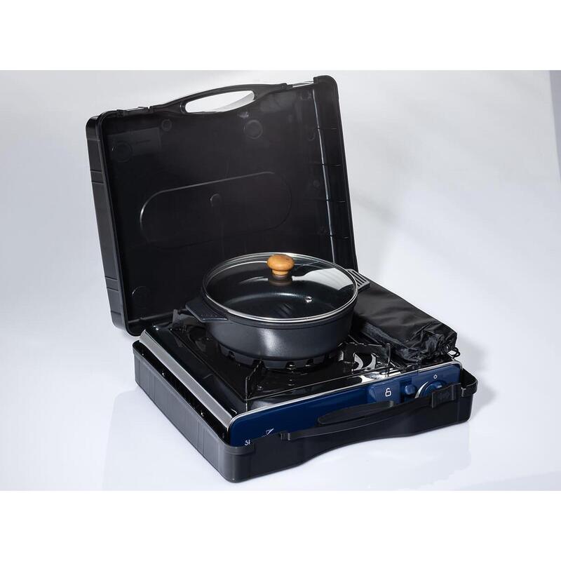 Hornillo de gas Brann - Set de 1 llama - robusta cocina camping de cartucho gas
