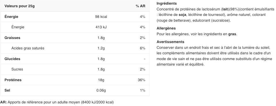 Whey concentrée - Impact Whey Protein - Fraise Naturelle 1000g 2/3