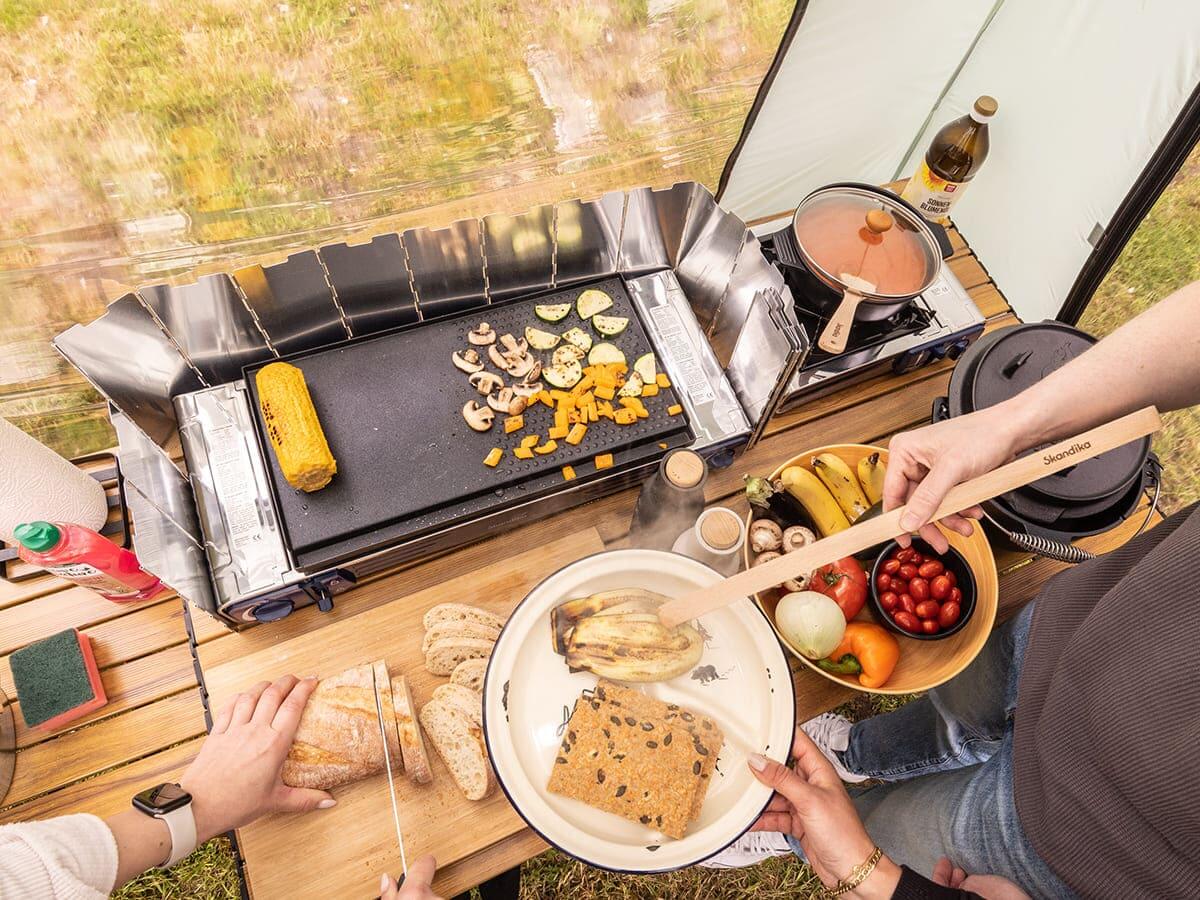 Gaskocher Brann - robuster Campingkocher für Gaskartuschen - 2-flammig im Set 5/8