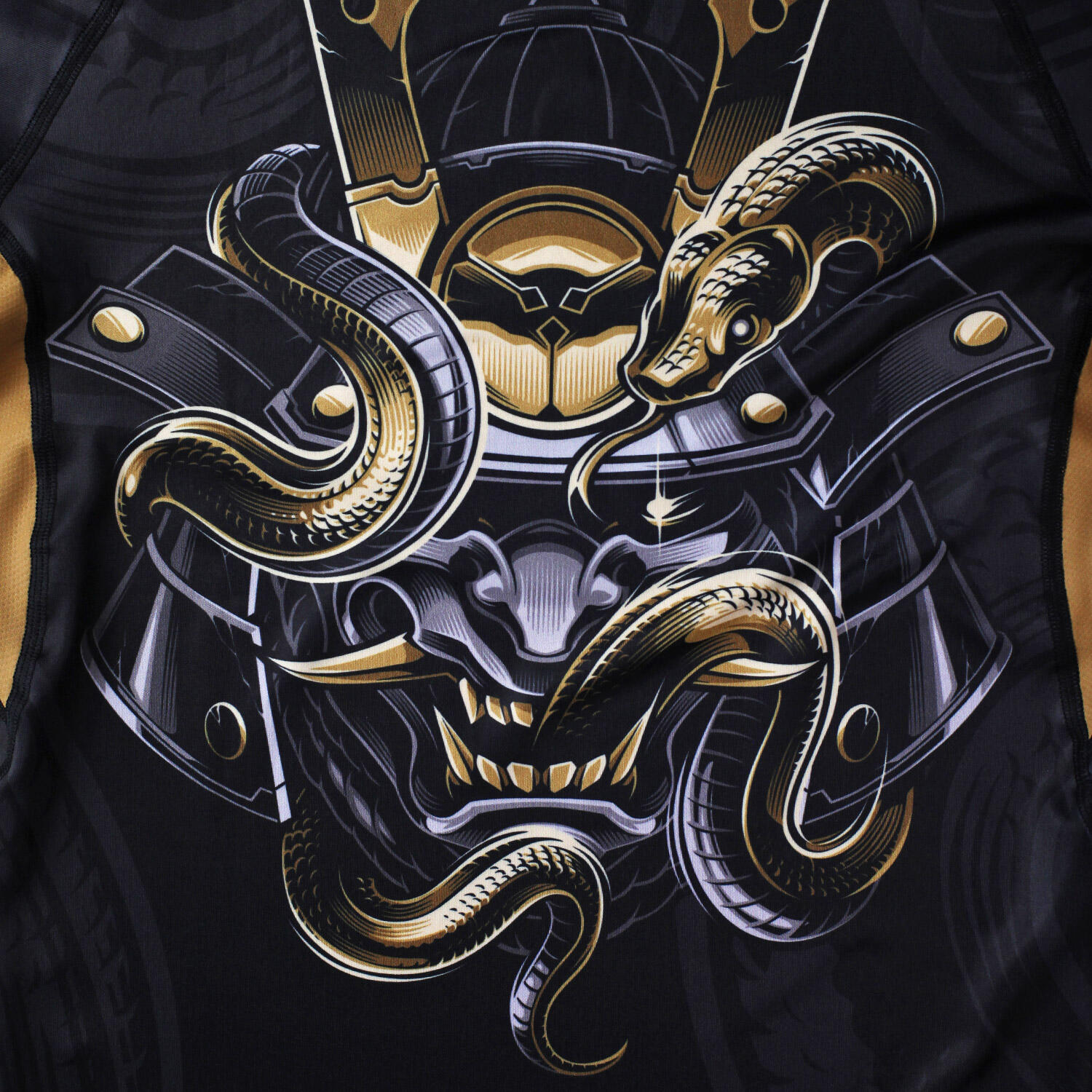Rashguard do MMA/BJJ męski Ground Game Oni Samurai z krótkim rękawem 4/5
