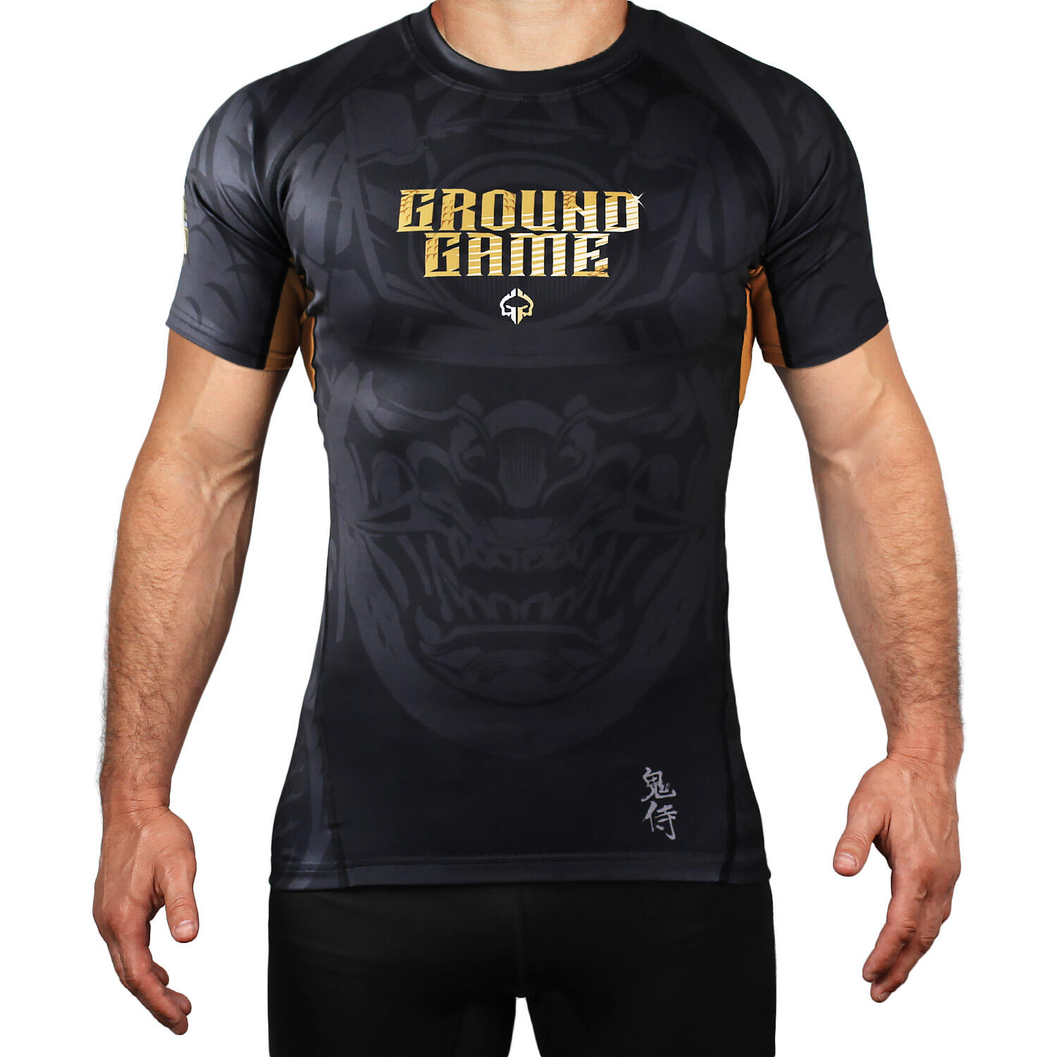 Rashguard do MMA/BJJ męski Ground Game Oni Samurai z krótkim rękawem 2/5