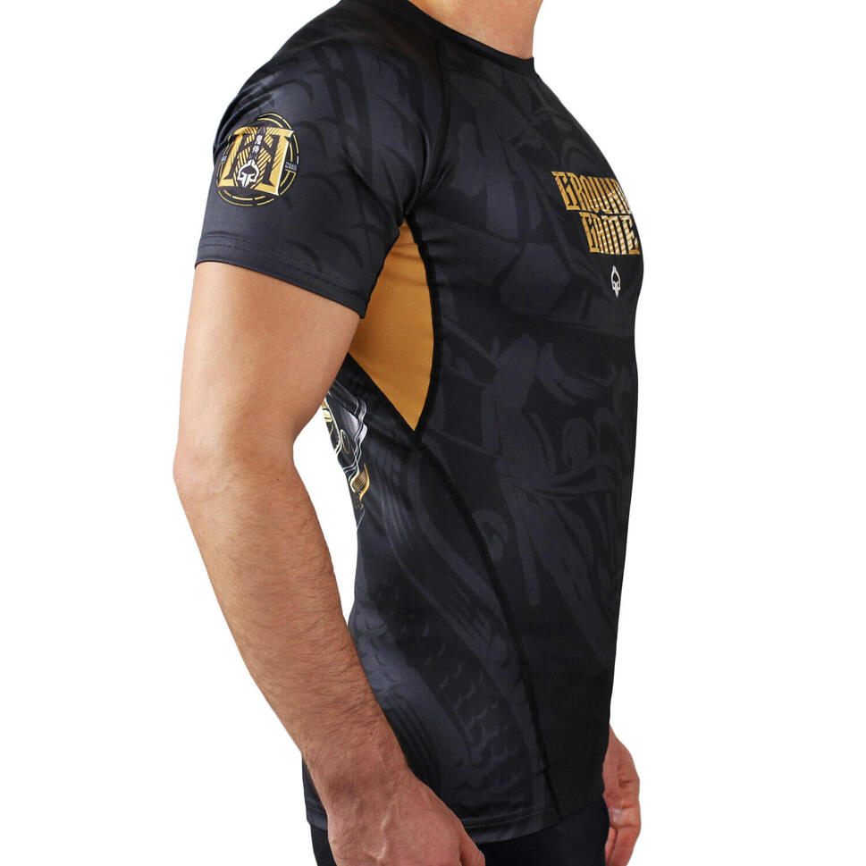 Rashguard do MMA/BJJ męski Ground Game Oni Samurai z krótkim rękawem