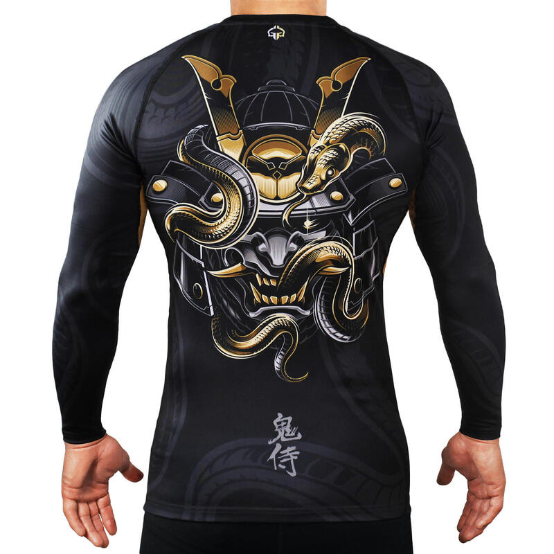 Rashguard do MMA/BJJ męski Ground Game Oni Samurai z długim rękawem