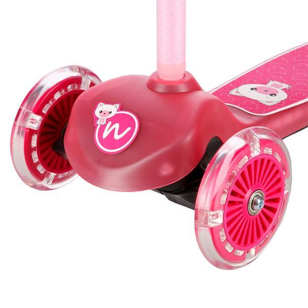 Patinete niño ajustable plegable NILS FUN HLB001, rosa