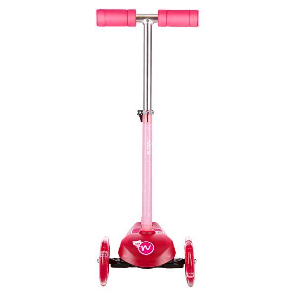 Patinete niño ajustable plegable NILS FUN HLB001, rosa