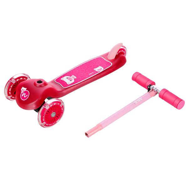 Patinete niño ajustable plegable NILS FUN HLB001, rosa