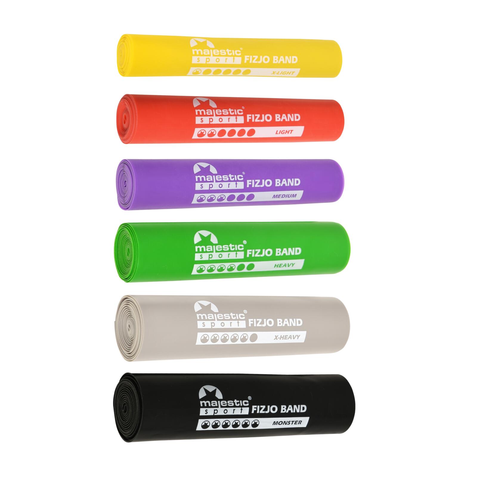 Zestaw 6 gum do rehabilitacji Majestic Sport FizjoBand 2/7