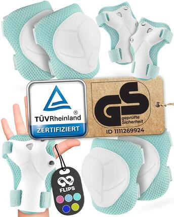 Protektoren Schoner Set Kinder - TÜV Skateboard Schützer Set Scooter Knieschoner