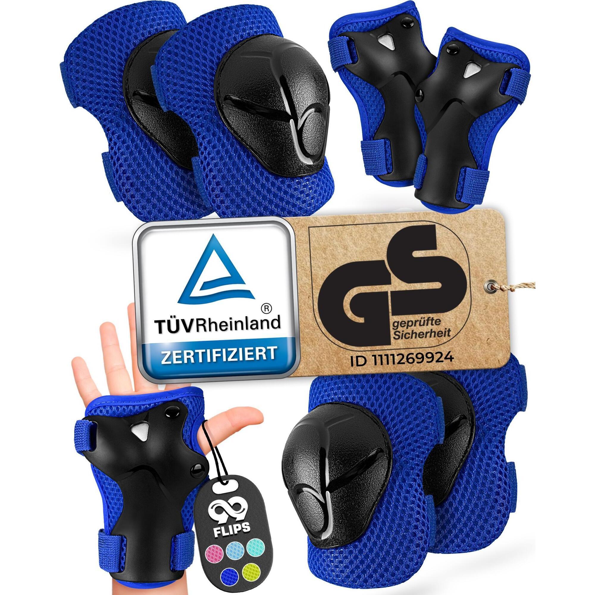 99flips - Protection Roller Enfant Garcon Protection Trotinette Freestyle Patin A Roulette - Set De Protection - Bleu - S/m - Decathlon