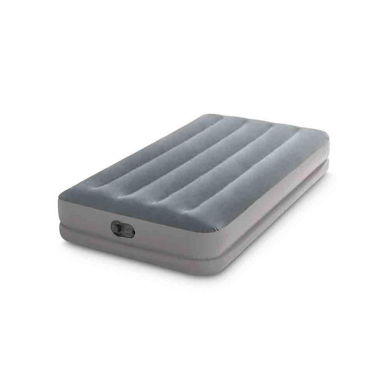 Twin Dura-Beam Prestige Inflatable Camping Mattress w/Fastfill USB Pump - Grey