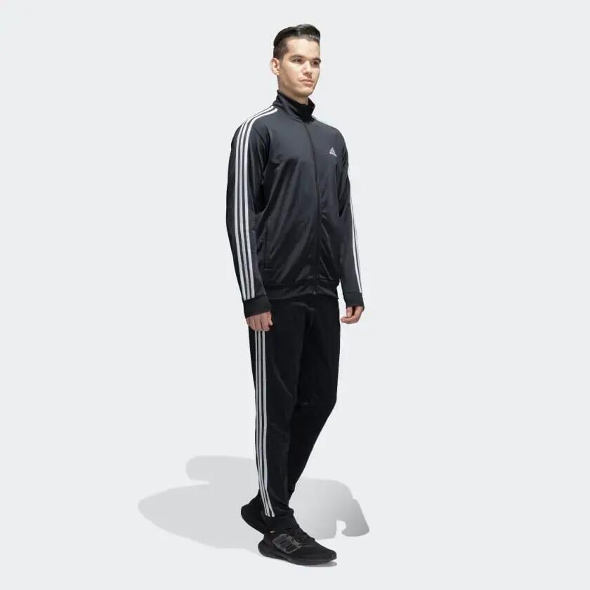 Adidas M 3S TR TT TS Men Sports Track Suit Black -  4