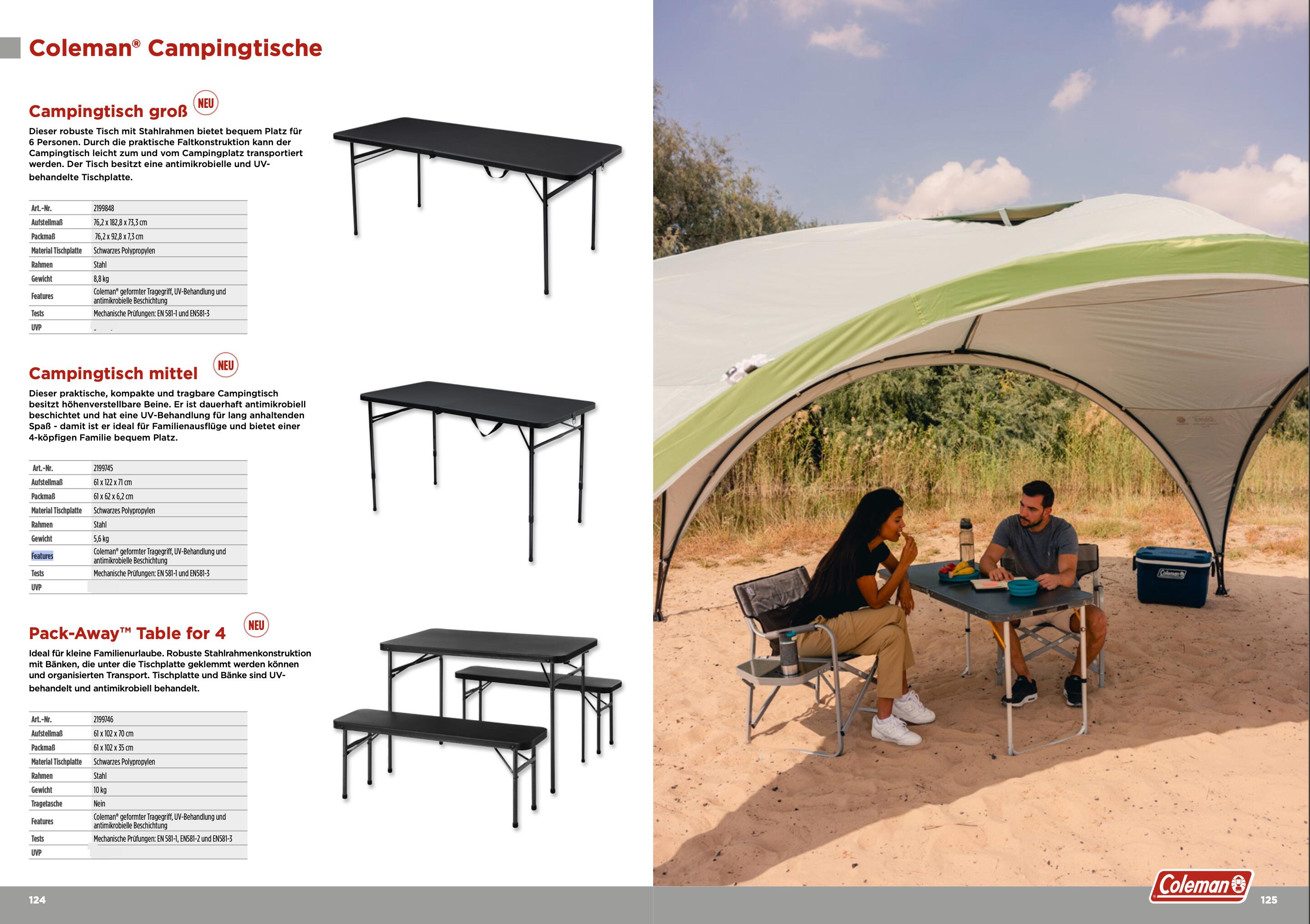 Coleman Packaway Table & Bench Set 4/7