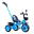 Tricicleta cu pedale pentru copii 2-5 ani, Maner parental, Albastru