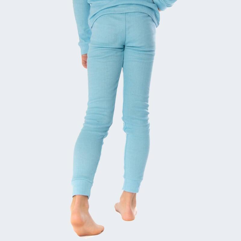 2 pantalons thermiques enfant | Sous-vêtements sportifs | Bleu clair/Noir