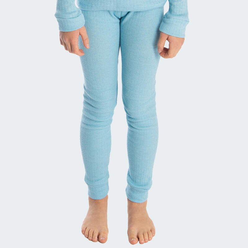 Pantaloni termici copii set de 3 | pantaloni sport | Crem/Gri/Albastru clar