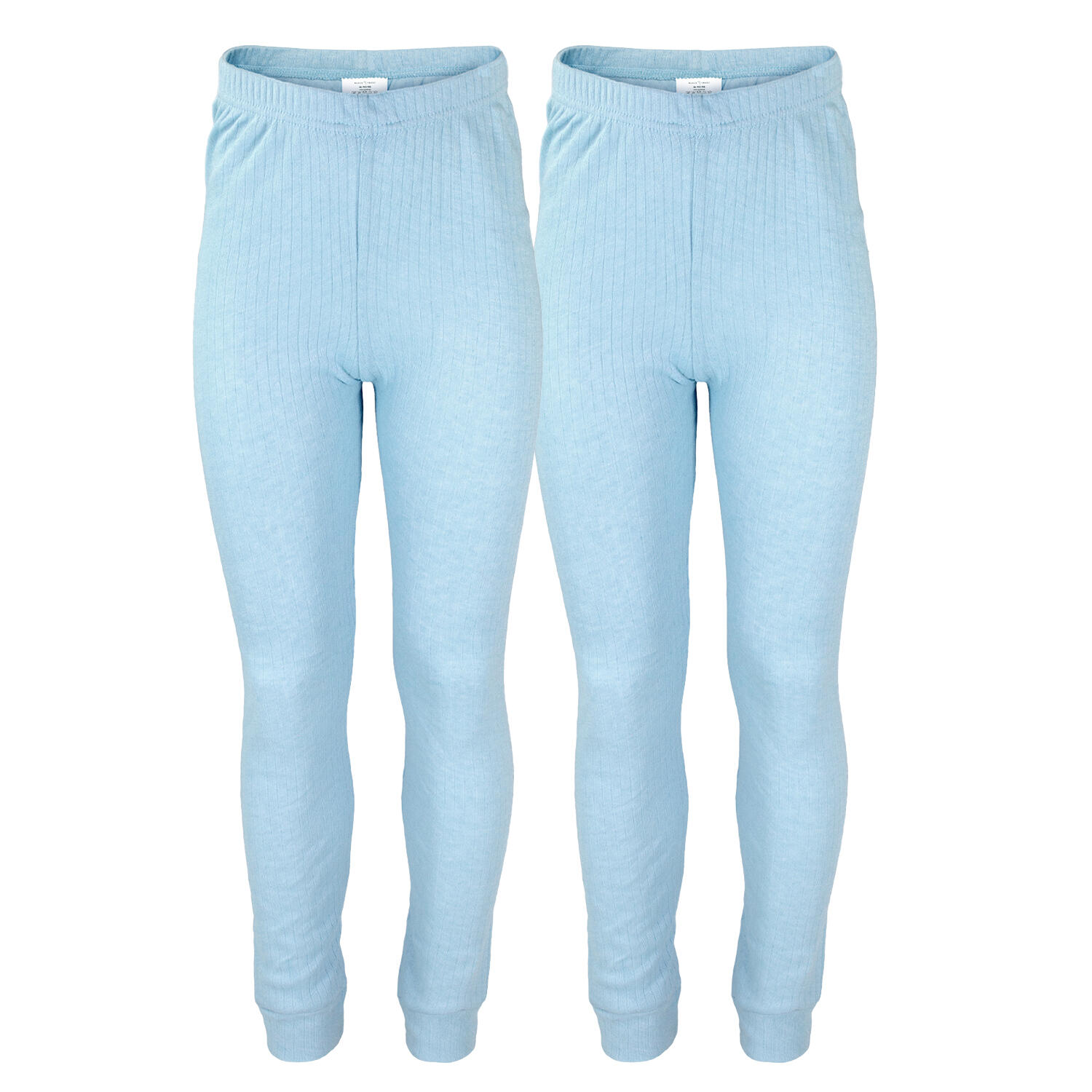 BLACK SNAKE Thermounterhose Kinder 2er Set | Sportunterhose | Innenfleece | Hellblau