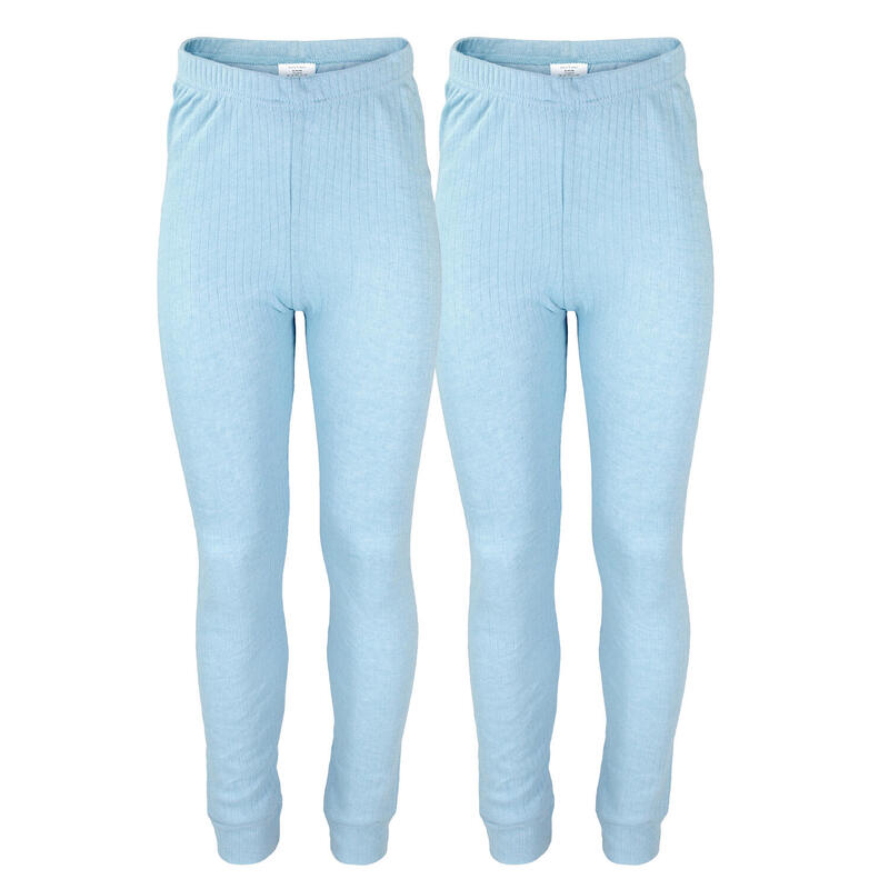 2 pantalons thermiques enfant | Sous-vêtements sportifs | Bleu clair