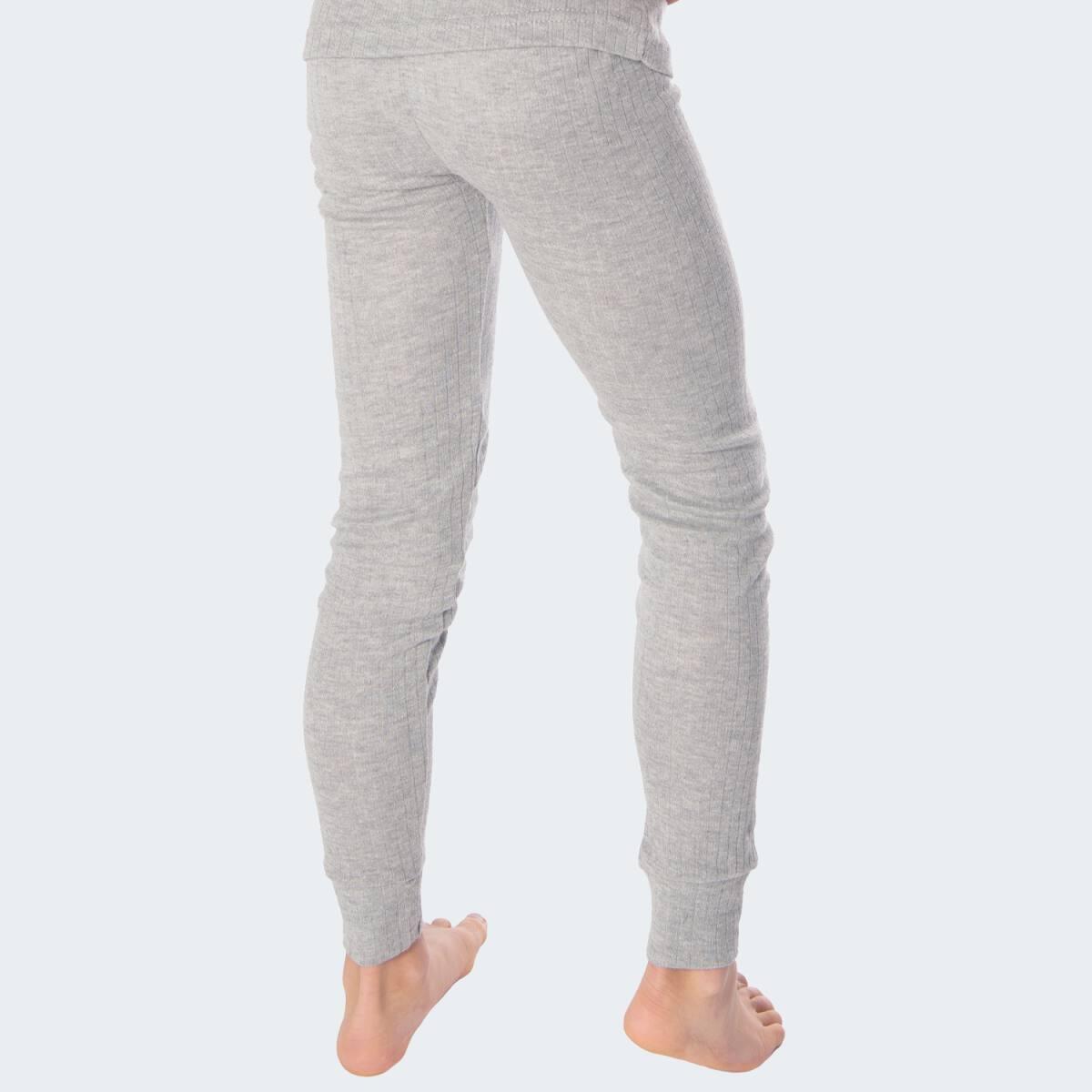 2 pantalons thermiques enfant | Sous-vêtements sportifs | Gris/Bleu clair 4/6