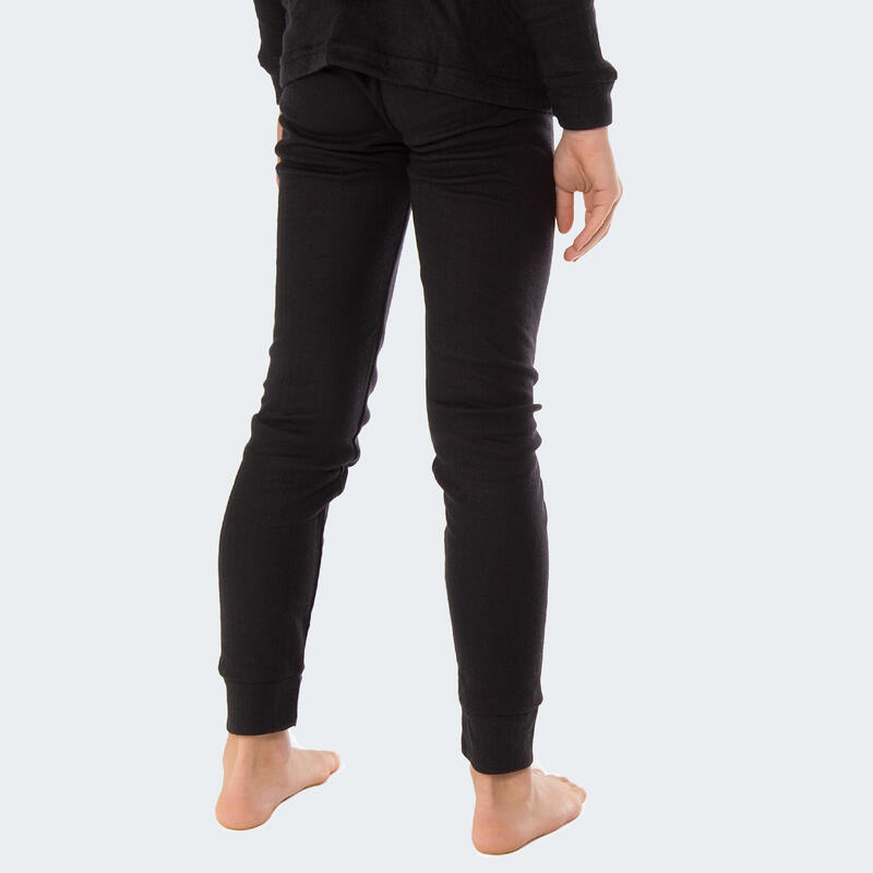 3 pantalons thermiques enfant | Sous-vêtements sportifs | Noir